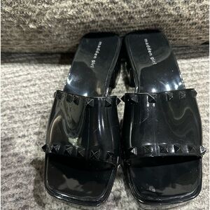 Steve Madden Paccer Black Platform Heels, Size 9